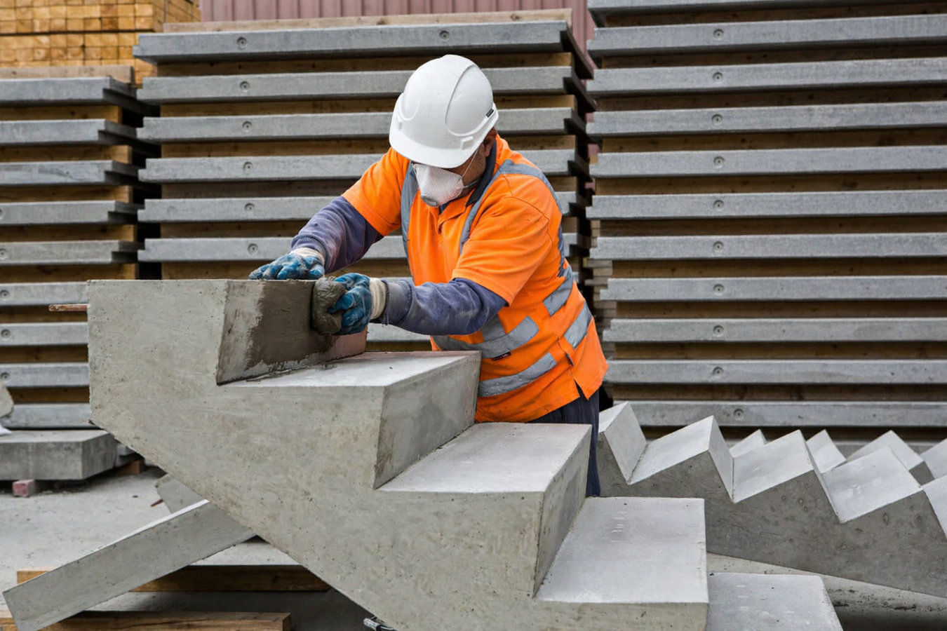 Concrete steps construction in Harlingen, TX